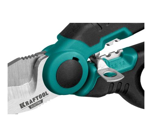 KRAFTOOL ELECTRIC, 4 в 1, 160 мм, с чехлом, ножницы электрика (23356)