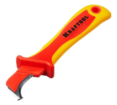 KRAFTOOL KN-7, 1000 В, изогнутый, диэлектрический нож электрика (45400)