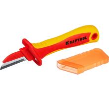 KRAFTOOL KN-1, 1000 В, прямой, диэлектрический нож электрика (45401)