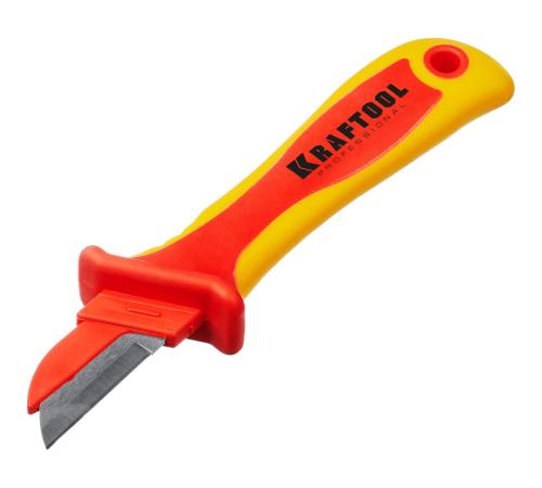 KRAFTOOL KN-1, 1000 В, прямой, диэлектрический нож электрика (45401)
