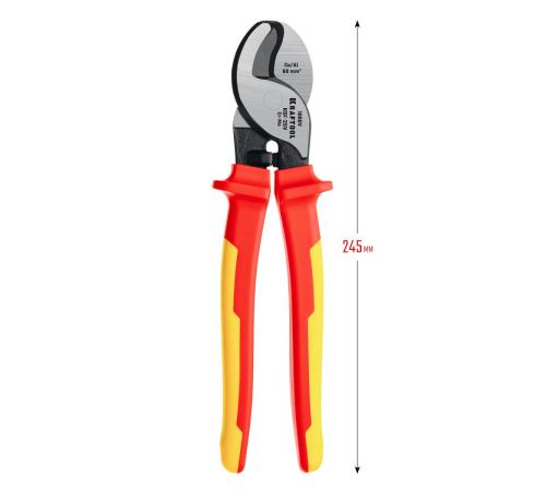 KRAFTOOL KSF-25V, d 13 мм, 250 мм, VDE, 1000 В, усиленный, диэлектрический кабелерез (23334-25V)