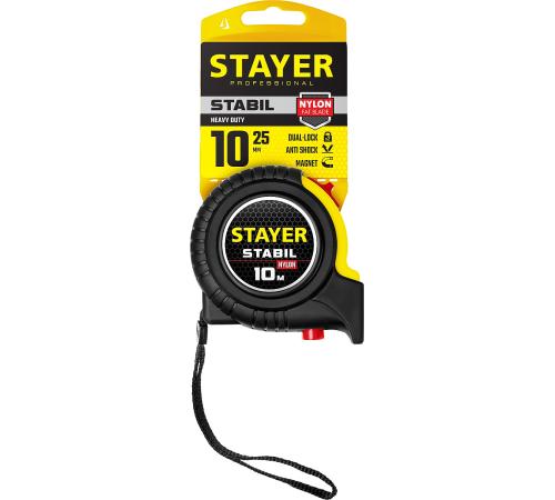STAYER Stabil, 10 м х 25 мм, рулетка, Professional (34131-10)