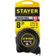 STAYER BlackMax, 8 м х 25 мм, рулетка с двумя фиксаторами, Professional (3410-08)