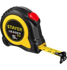 STAYER Leader, 5 м х 19 мм, рулетка с автостопом, Professional (3402-05-19)