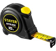 STAYER AutoLock, 10 м х 25 мм, рулетка с автостопом (2-34126-10-25)