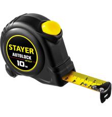 STAYER AutoLock, 10 м х 25 мм, рулетка с автостопом (2-34126-10-25)