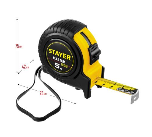 STAYER 5 м х 19 мм, рулетка (34025-05)