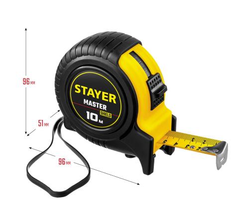 STAYER 10 м х 25 мм, рулетка (34025-10)