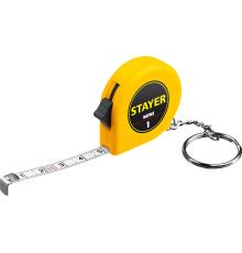 STAYER Mini, 1 м х 6 мм, рулетка-брелок (34140-1)