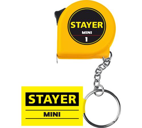 STAYER Mini, 1 м х 6 мм, рулетка-брелок (34140-1)