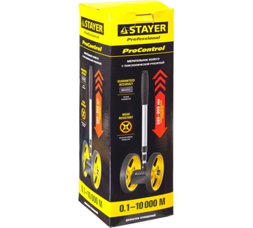 STAYER ProControl 0.1 - 9999 м, измерительное колесо (курвиметр), Professional (34191)