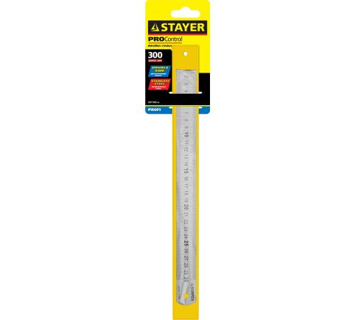 STAYER длина 0.3 м, нержавеющая линейка, Professional (3427-030)