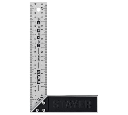 STAYER 250 мм, столярный угольник, Professional (3431-25)