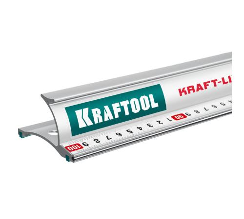 KRAFTOOL KRAFT-LINE, 1.0 м, усиленная алюминиевая линейка со стальной направляющей (34275-100)
