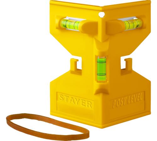 STAYER POST LEVEL, магнитный уровень-угольник (3456)