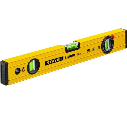 STAYER LEADER, 400 мм, усиленный профиль, уровень с поворотным глазком (3466-040)