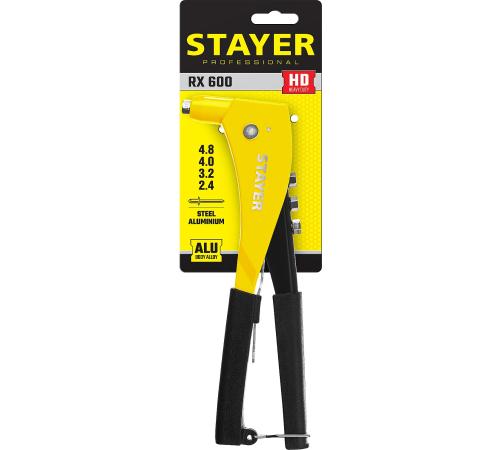 STAYER RX-600, 2.4 - 4.8 мм, 250 мм, усиленный литой заклепочник, Professional (3104)