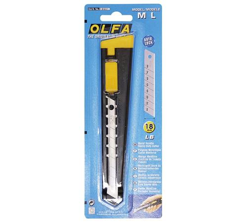 OLFA 18 мм, с выдвижным лезвием, металлический нож (OL-ML)