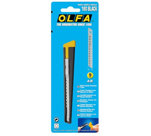 OLFA с сегментированным лезвием 9 мм, нож (OL-180-BLACK)