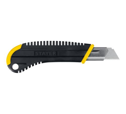 STAYER KS-18, 18 мм, нож с винтовым фиксатором, Professional (09161)