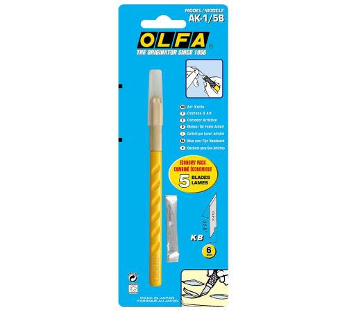 OLFA с перовым лезвием 6 мм, нож (OL-AK-1/5B)