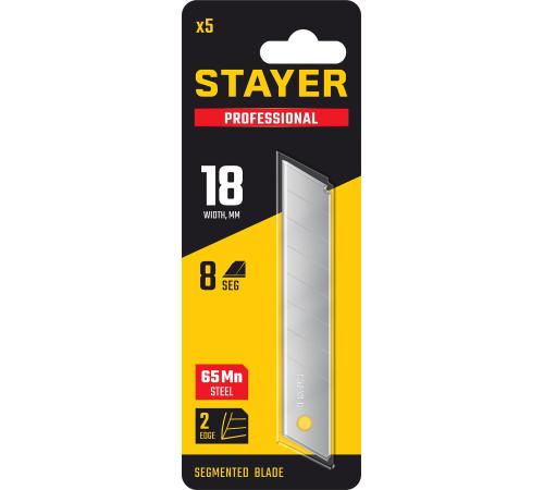 STAYER 18 мм, 5 шт, сегментированные лезвия, Professional (0915-S5)