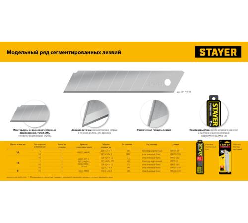 STAYER 18 мм, 5 шт, сегментированные лезвия, Professional (0915-S5)