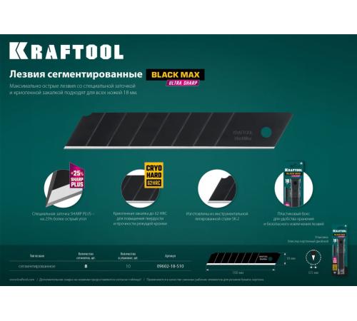 KRAFTOOL 18 мм, 10 шт, сегментированные лезвия (09602-18-S10)