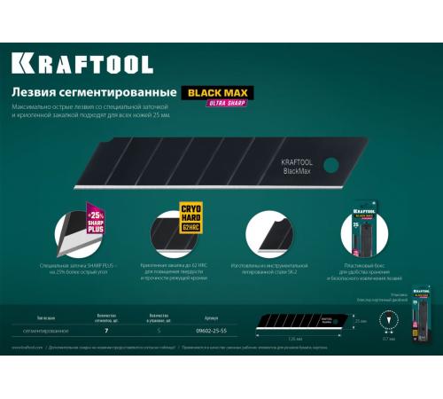 KRAFTOOL 25 мм, 5 шт, сегментированные лезвия (09602-25-S5)