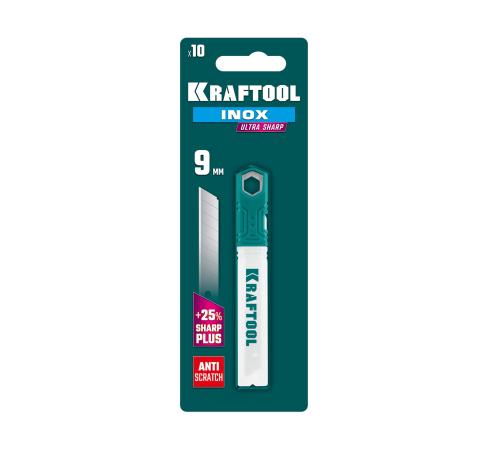 KRAFTOOL INOX 9 мм, 10 шт, нержавеющие сегментированные лезвия (09608-09-S10)
