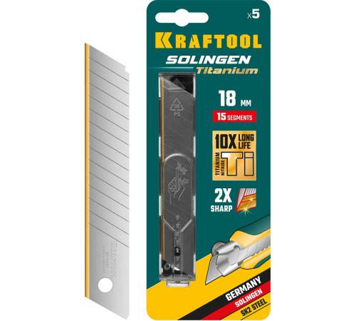 KRAFTOOL 18 мм, 5 шт, сегментированные лезвия (09606-TIN-18-S5)