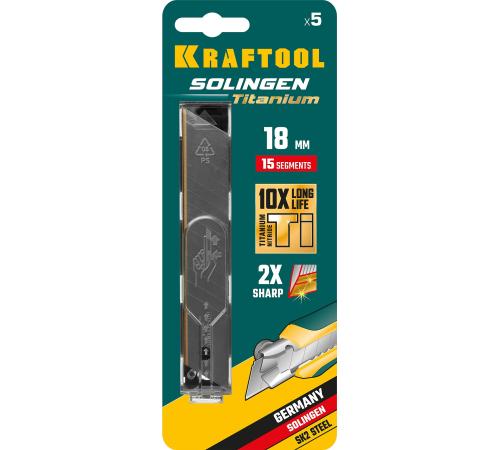 KRAFTOOL 18 мм, 5 шт, сегментированные лезвия (09606-TIN-18-S5)