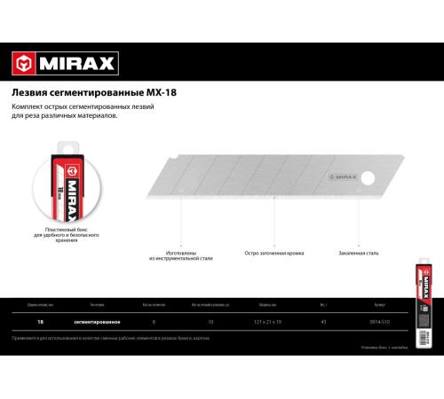 MIRAX MX-18, ширина 18 мм, 10 шт, сегментированные лезвия (0914-S10 )