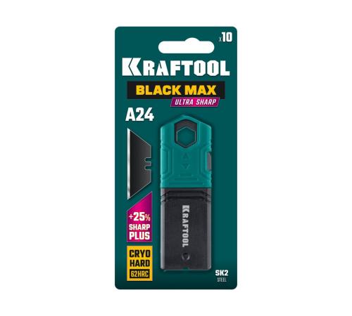 KRAFTOOL BlackMax-A24, 10 шт, трапециевидные лезвия (09624-S10)
