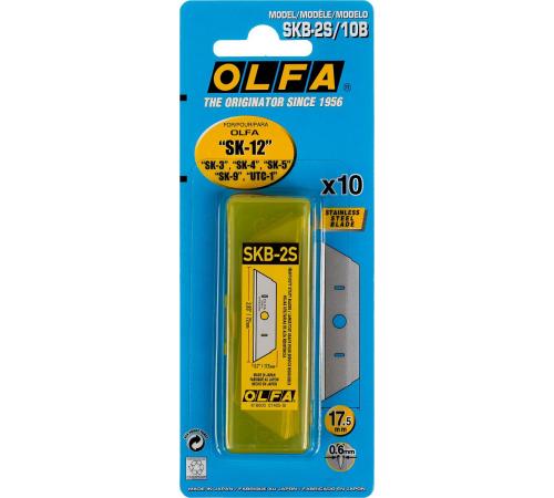 OLFA SK-12, 10 шт, 17.5 мм, из нержавеющей стали, трапециевидное лезвие (OL-SKB-2S/10B)
