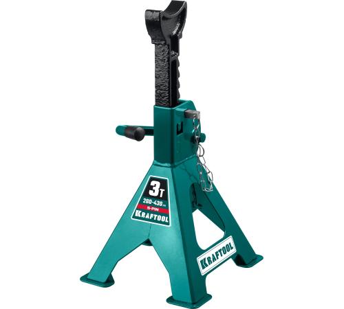 KRAFTOOL S-PIN, 3 т, 280 - 430 мм, усиленная страховочная подставка со штифтом (43465-3)