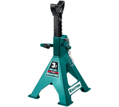 KRAFTOOL S-PIN, 3 т, 280 - 430 мм, усиленная страховочная подставка со штифтом (43465-3)
