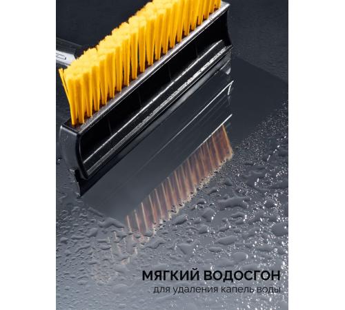 STAYER телескопическая щётка с поворотной головой и водосгоном от снега автомобильная, 990-1445 мм (61042-145)