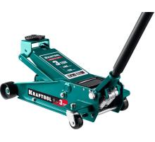 KRAFTOOL KRAFT-LIFT, 3 т, 130 - 465 мм, подкатной домкрат с быстрым подъемом для СТО (43450-3)