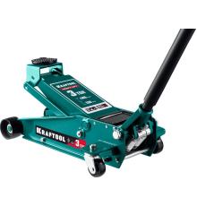 KRAFTOOL KRAFT-LIFT, 3 т, 130 - 465 мм, подкатной домкрат с быстрым подъемом для СТО (43450-3)