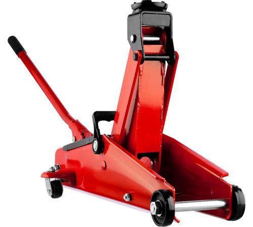 STAYER R-33 RED FORCE, 3 т, 135 - 400 мм, подкатной домкрат с увеличенным подъемом, Professional (43154-3)