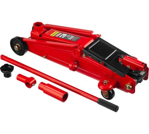 STAYER R-55 RED FORCE, 3 т, 155 - 545 мм, подкатной домкрат с высоким подъемом, Professional (43157-3)