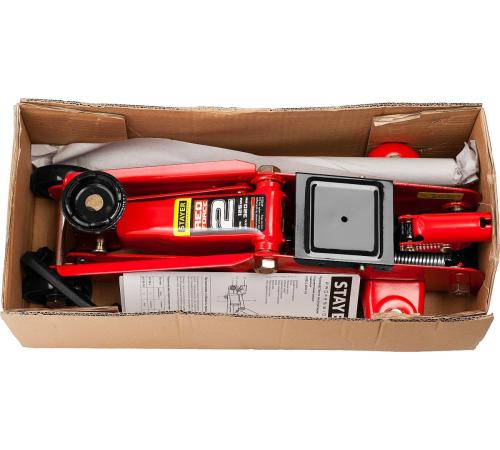 STAYER R-22 RED FORCE, 2 т, 125 - 320 мм, подкатной домкрат для легковых а/м, Professional (43152-2)