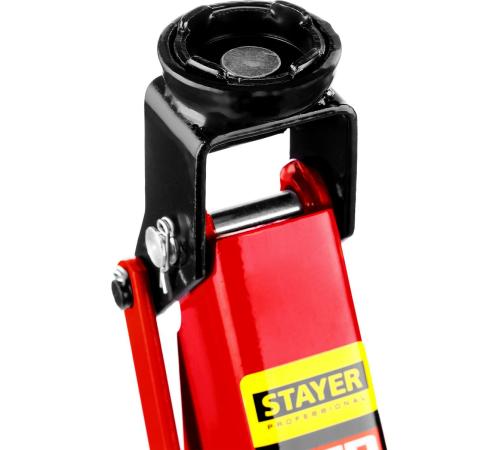 STAYER R-28 RED FORCE, 2 т, 130 - 350 мм, подкатной домкрат для легковых а/м, Professional (43153-2)