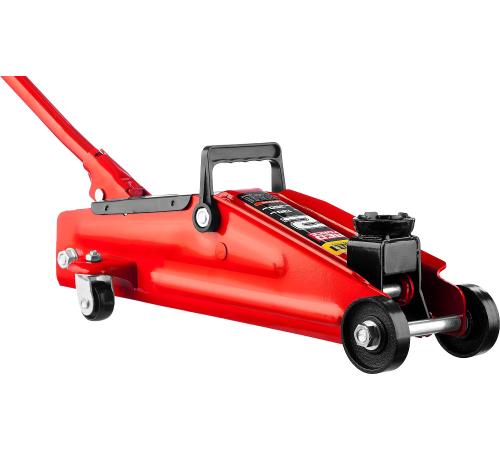 STAYER R-28 RED FORCE, в кейсе, 2 т, 130 - 350 мм, подкатной домкрат для легковых а/м, Professional (43153-2-K)
