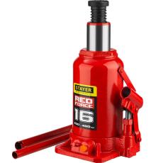 STAYER RED FORCE, 16 т, 230 - 460 мм, бутылочный гидравлический домкрат, Professional (43160-16)