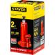 STAYER RED FORCE, 2 т, 181 - 345 мм, бутылочный гидравлический домкрат, Professional (43160-2)