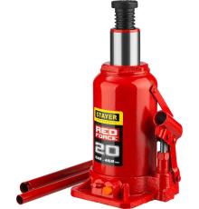 STAYER RED FORCE, 20 т, 242 - 452 мм, бутылочный гидравлический домкрат, Professional (43160-20)
