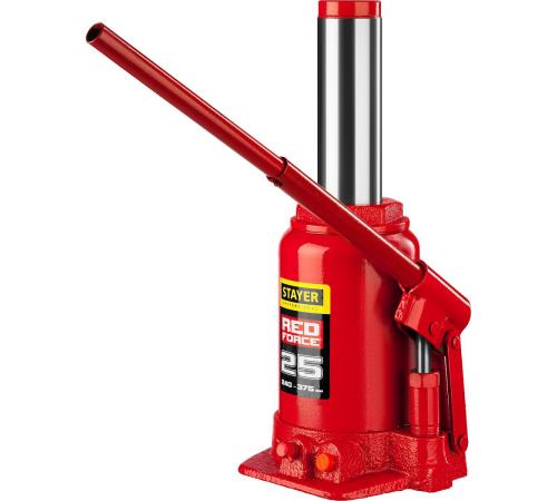 STAYER RED FORCE, 25 т, 240 - 375 мм, бутылочный гидравлический домкрат, Professional (43160-25)