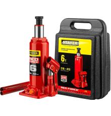 STAYER RED FORCE, в кейсе, 6 т, 216 - 413 мм, бутылочный гидравлический домкрат, Professional (43160-6-K)